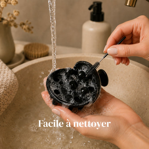 Rituel capillaire complet : brosse de massage + huile