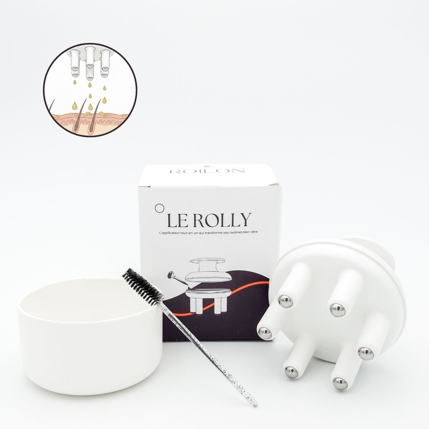 Le Rolly - Brosse massante applicatrice de soins - Roilon