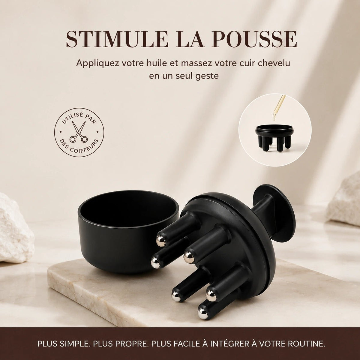 Le Rolly – Brosse massante applicatrice d'huile - Roilon