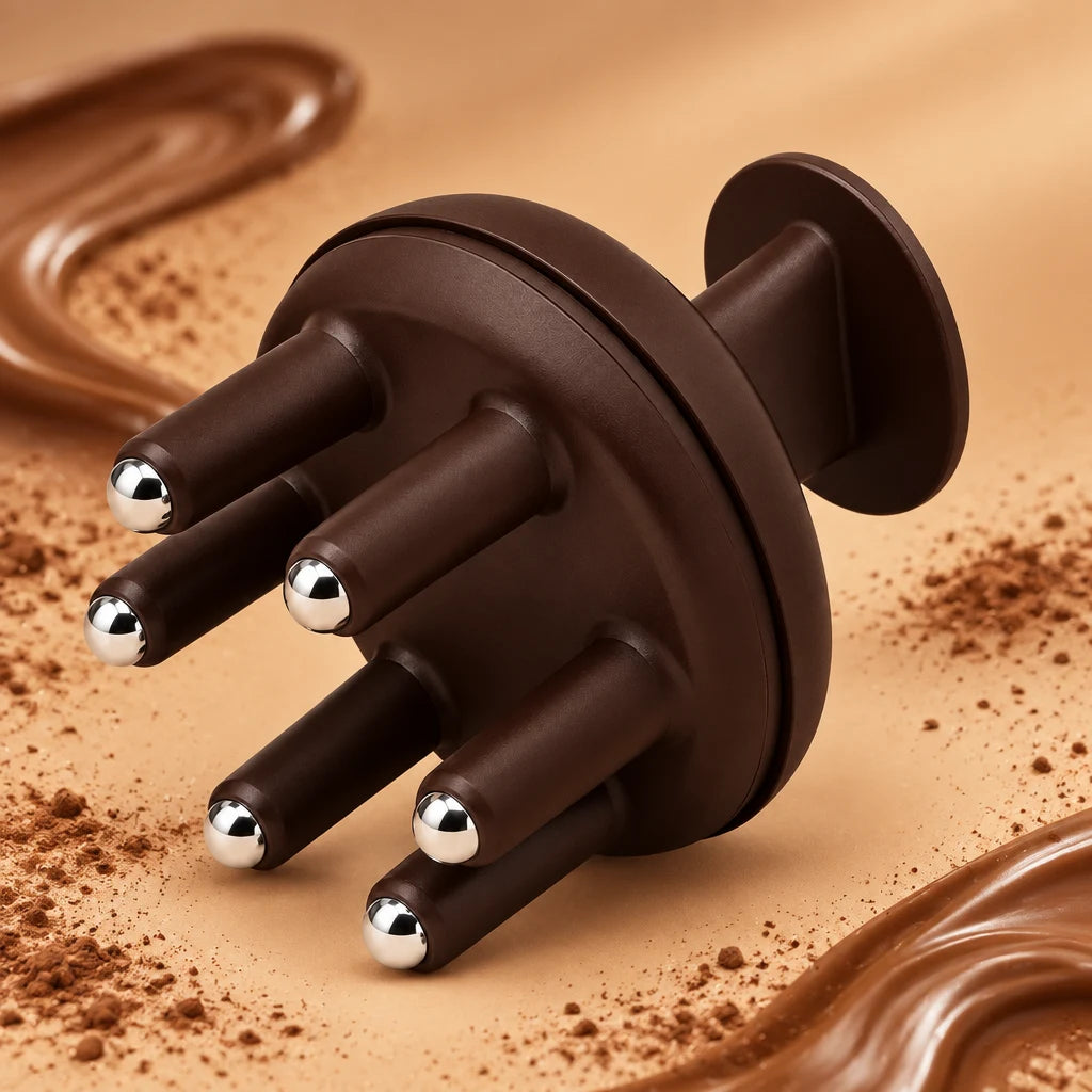 Le Rolly Marron sur fond cacao et chocolat fondu - Roilon Image