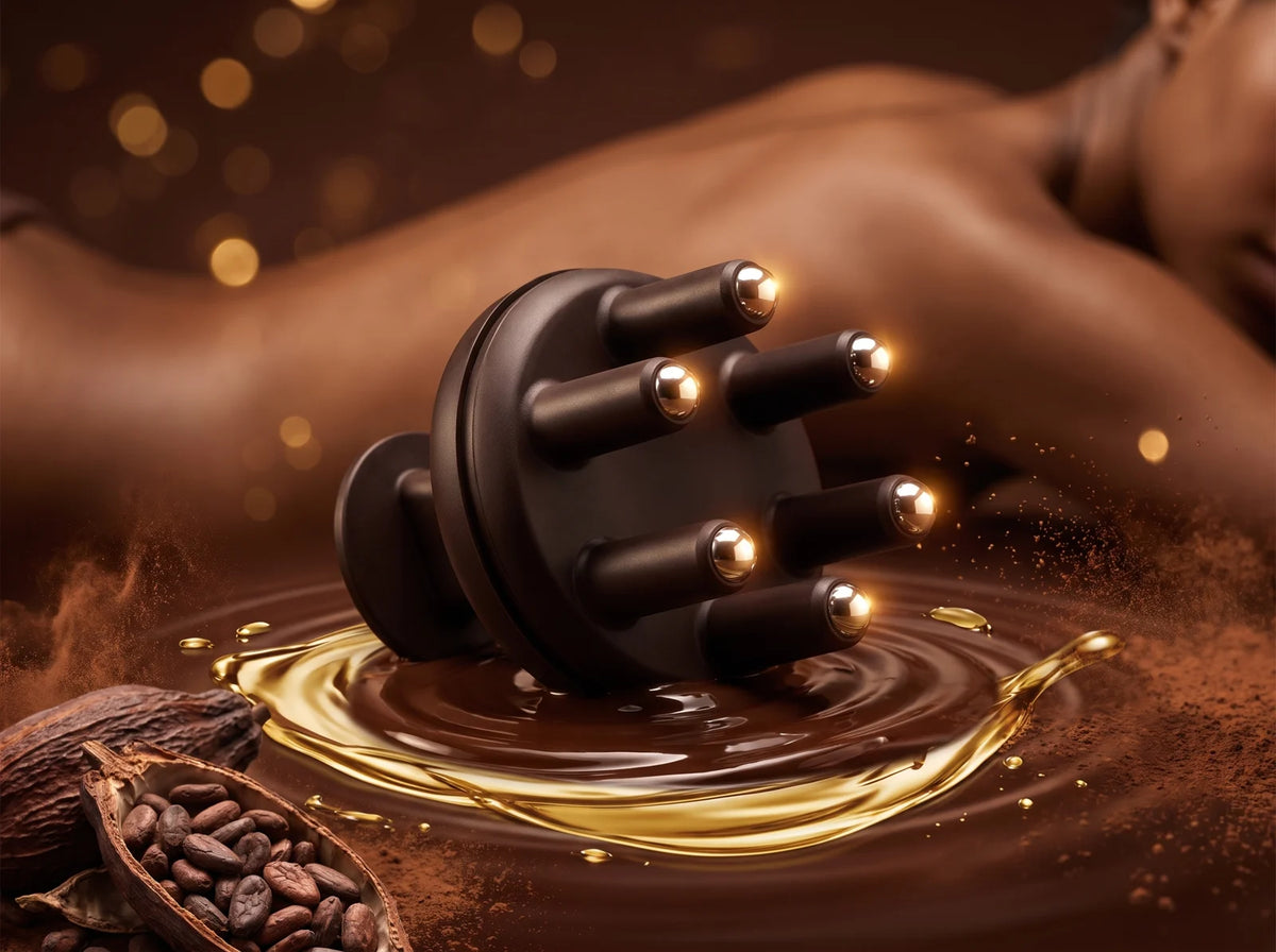 Le Rolly Marron dans l'huile chocolat et les fèves de cacao - Roilon Image